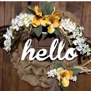 Custom made Hello & Welcome Boutique Door Wreath